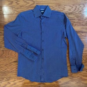 Banana Republic long sleeve stripe shirt  sz M 15 - 151/2 with contrasting cuff